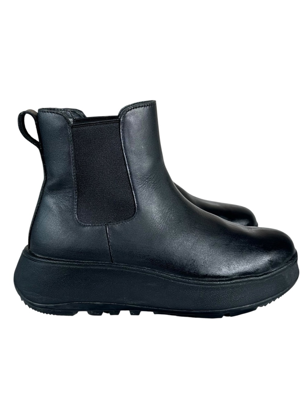 FITFLOP F-Mode Stitch Warm Tumbled-Leather Chelsea Boots